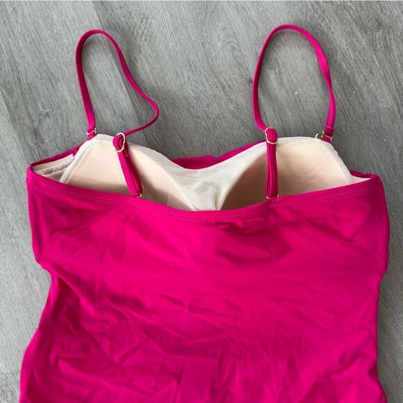 Swimsuits For All Hot Pink Magenta One Piece Bathing Suit Women’s 16 - Picture 5 of 8